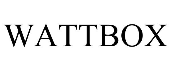 Trademark Logo WATTBOX