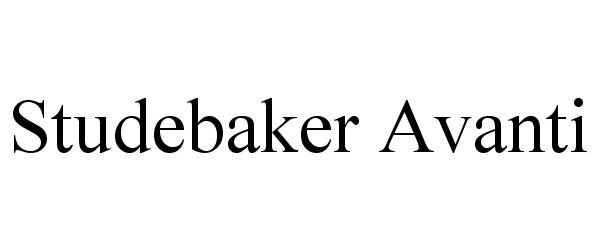 Trademark Logo STUDEBAKER AVANTI