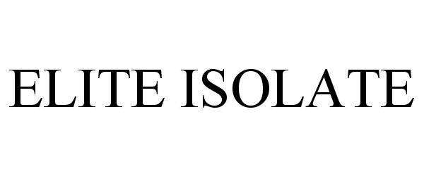 Trademark Logo ELITE ISOLATE