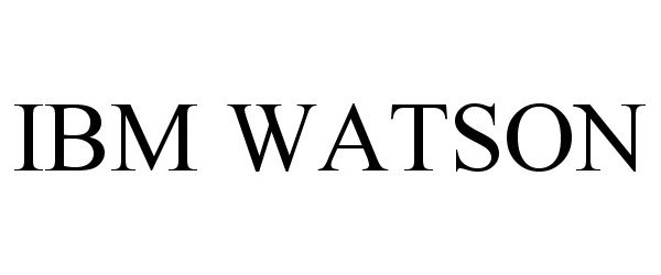 Trademark Logo IBM WATSON