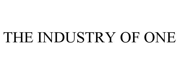  THE INDUSTRY OF ONE