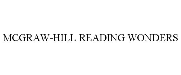  MCGRAW-HILL READING WONDERS