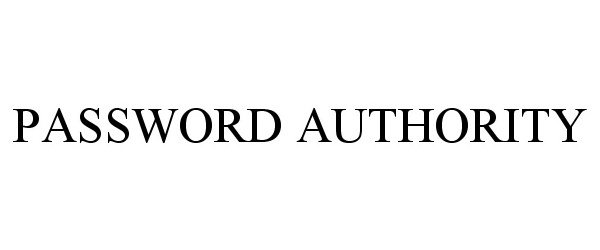 Trademark Logo PASSWORD AUTHORITY
