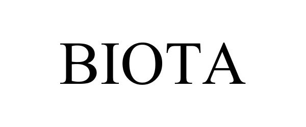 Trademark Logo BIOTA