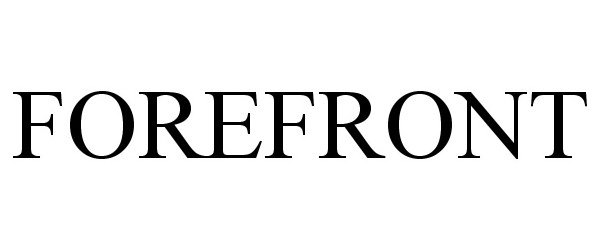 Trademark Logo FOREFRONT