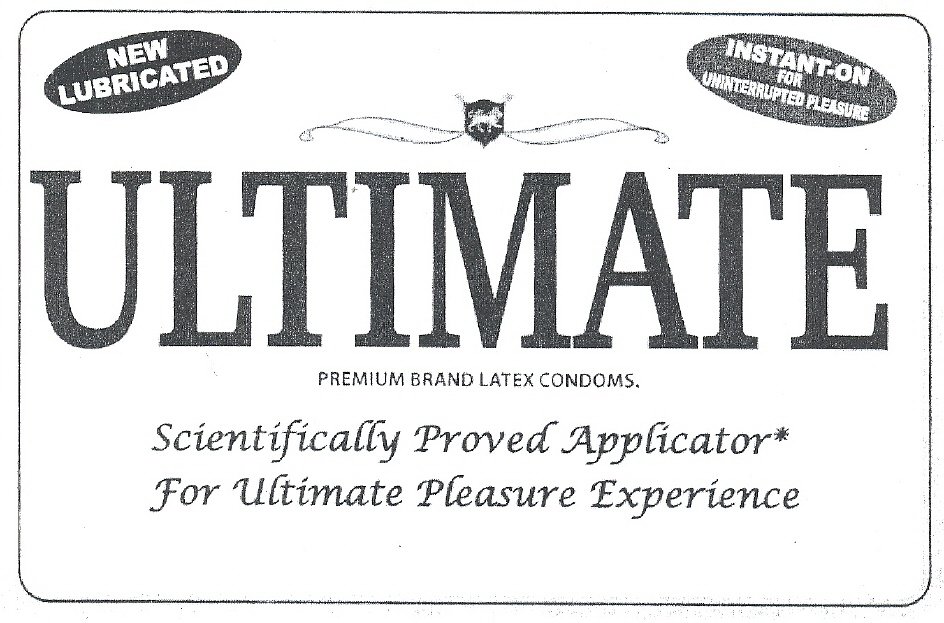  NEW LUBRICATED INSTANT-ON FOR UNINTERRUPTED PLEASURE ULTIMATE PREMIUM BRAND LATEX CONDOMS SCIENTIFICALLY PROVED APPLICATOR* FOR 