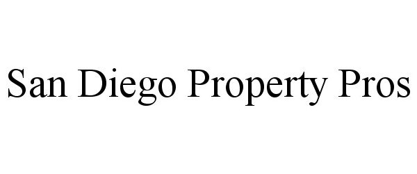 Trademark Logo SAN DIEGO PROPERTY PROS