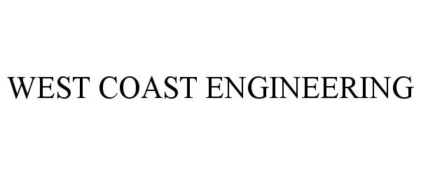  WEST COAST ENGINEERING