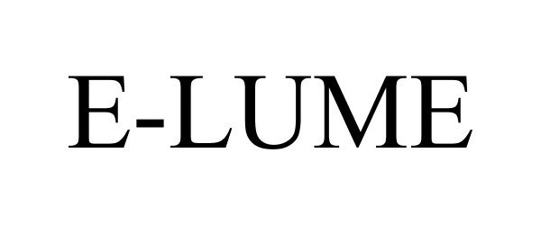 Trademark Logo E-LUME