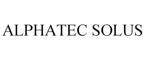 Trademark Logo ALPHATEC SOLUS
