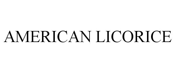 Trademark Logo AMERICAN LICORICE