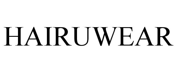Trademark Logo HAIRUWEAR