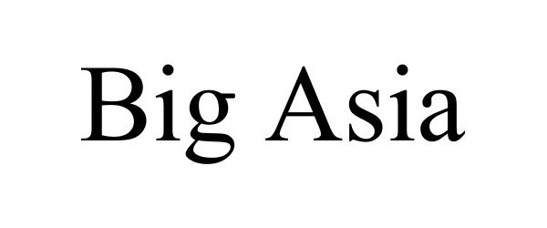 Trademark Logo BIG ASIA