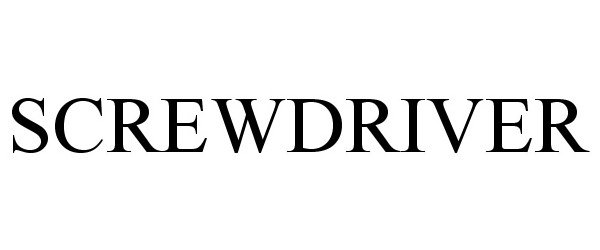 Trademark Logo SCREWDRIVER