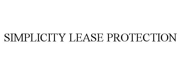 Trademark Logo SIMPLICITY LEASE PROTECTION