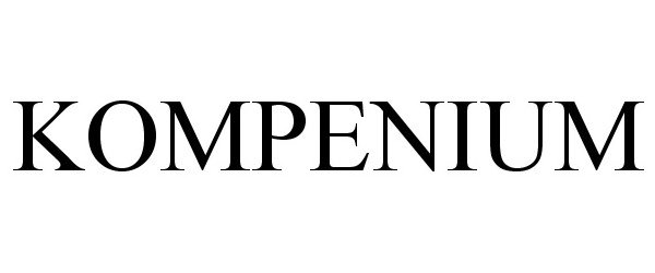 Trademark Logo KOMPENIUM