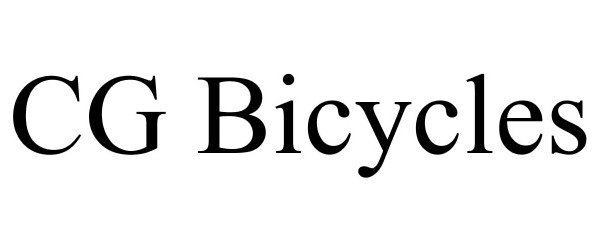 Trademark Logo CG BICYCLES