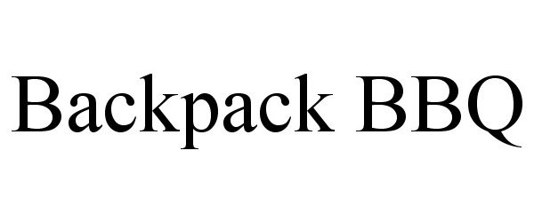 Trademark Logo BACKPACK BBQ