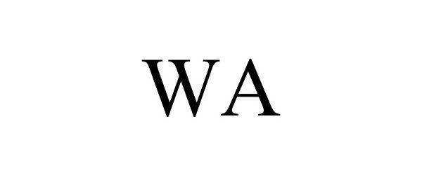 Trademark Logo WA