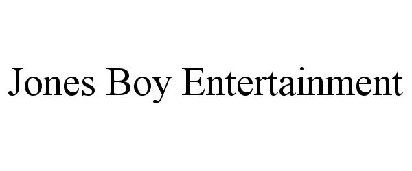 Trademark Logo JONES BOY ENTERTAINMENT