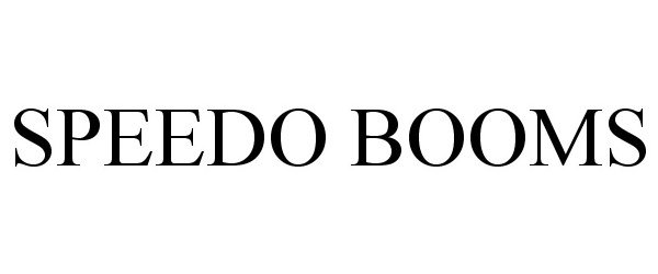 Trademark Logo SPEEDO BOOMS