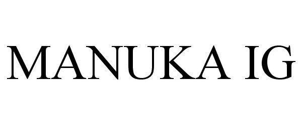 Trademark Logo MANUKA IG