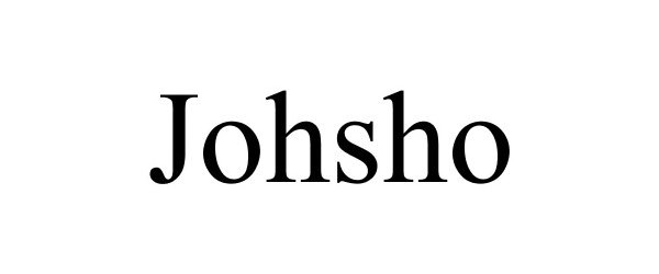 Trademark Logo JOHSHO