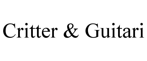 Trademark Logo CRITTER &amp; GUITARI