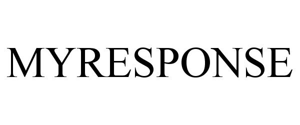 Trademark Logo MYRESPONSE