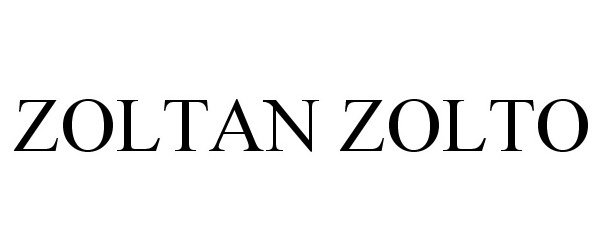Trademark Logo ZOLTAN ZOLTO