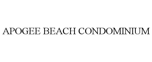  APOGEE BEACH CONDOMINIUM