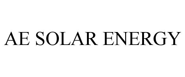  AE SOLAR ENERGY