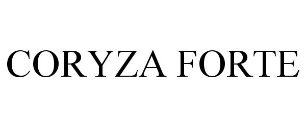 Trademark Logo CORYZA FORTE