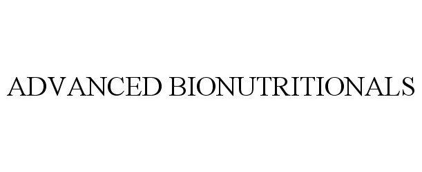 Trademark Logo ADVANCED BIONUTRITIONALS