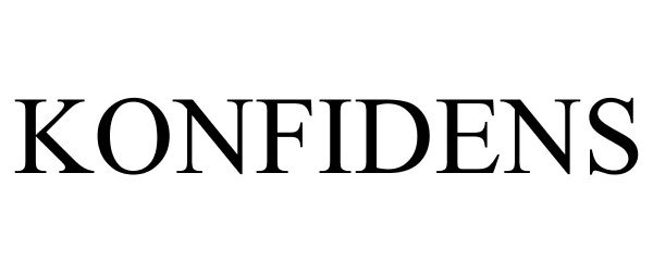 Trademark Logo KONFIDENS