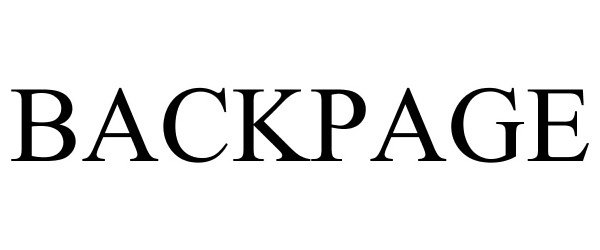 Trademark Logo BACKPAGE