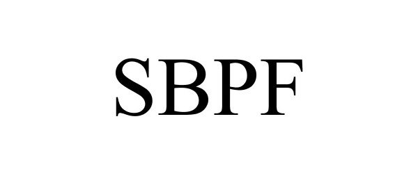 Trademark Logo SBPF