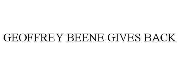 GEOFFREY BEENE GIVES BACK