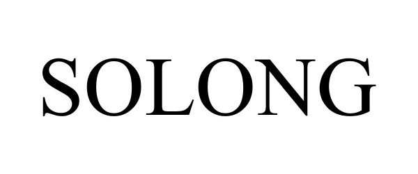 Trademark Logo SOLONG