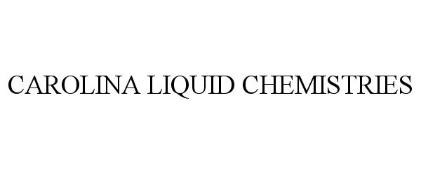 Trademark Logo CAROLINA LIQUID CHEMISTRIES