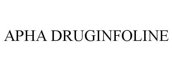  APHA DRUGINFOLINE