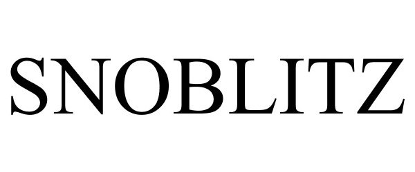 Trademark Logo SNOBLITZ