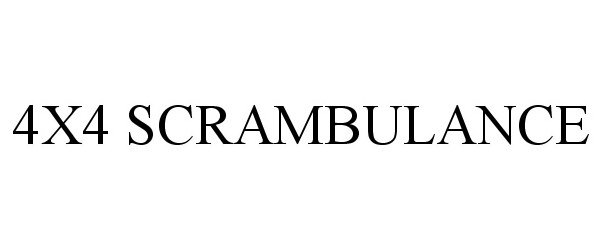 Trademark Logo 4X4 SCRAMBULANCE