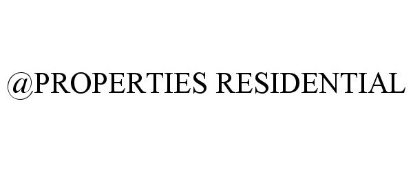  @PROPERTIES RESIDENTIAL