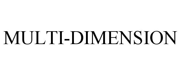 Trademark Logo MULTI-DIMENSION