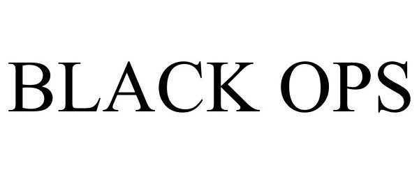 Trademark Logo BLACK OPS