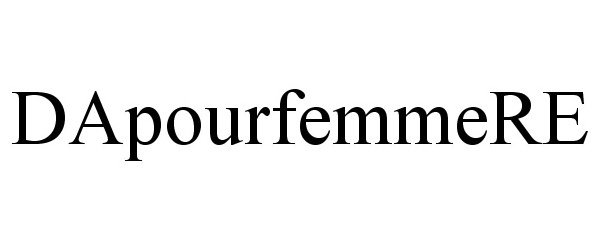 Trademark Logo DAPOURFEMMERE