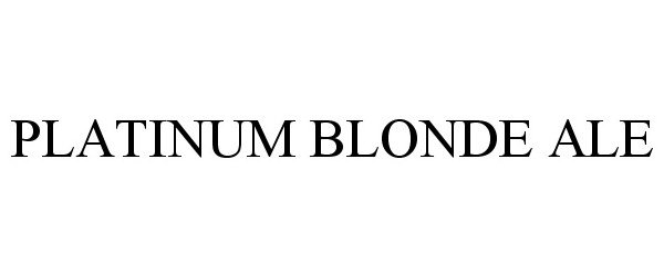  PLATINUM BLONDE ALE