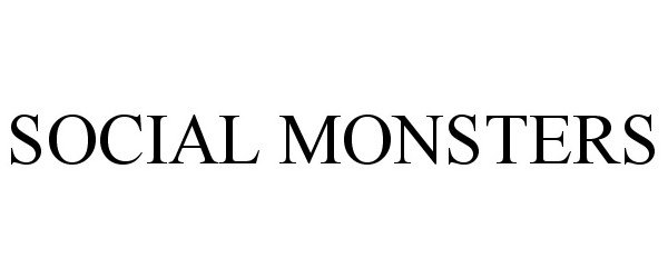 Trademark Logo SOCIAL MONSTERS