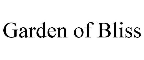 Trademark Logo GARDEN OF BLISS